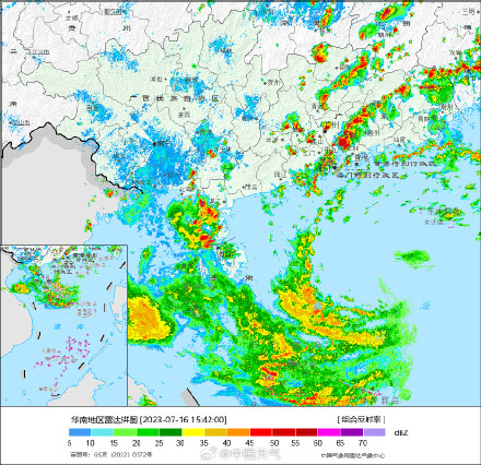 台风泰利来袭警惕"台前飑线" 南方激发大规模红色回波