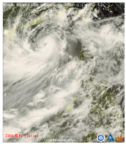 台风“泰利”结构解读