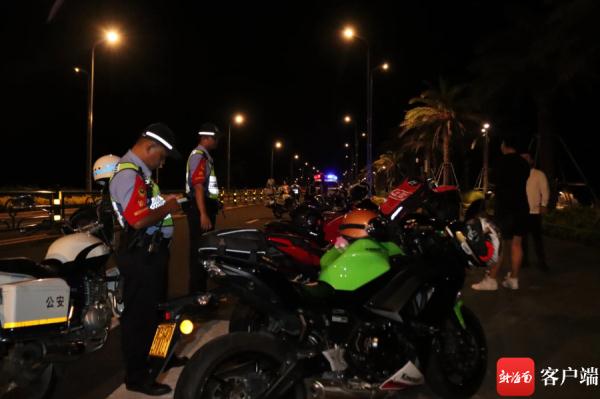 一晚查处49起！海口交警整治“飙车炸街”等违法行为