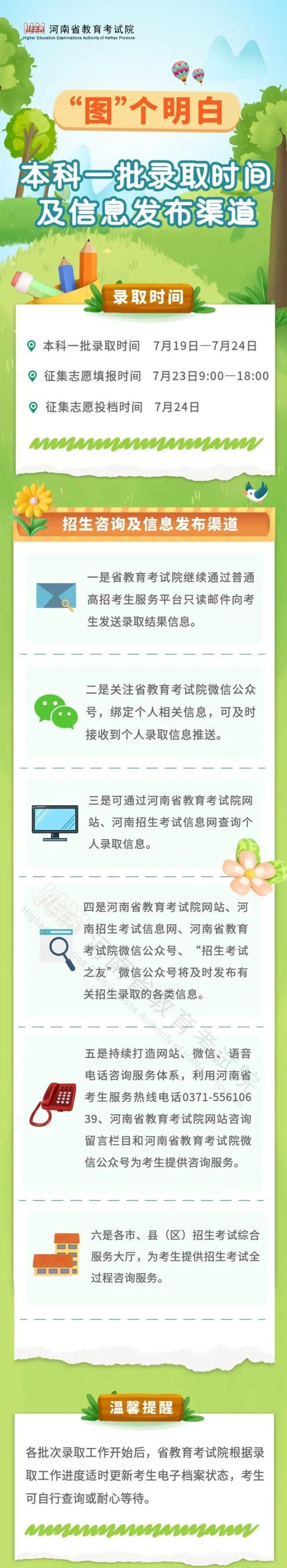 收藏！2023年普通高招各批次录取时间