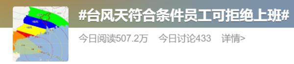 冲上热搜！台风天可以拒绝上班？解读来了