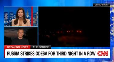 外媒：乌方称俄军连续第三晚袭击敖德萨，致2人受伤