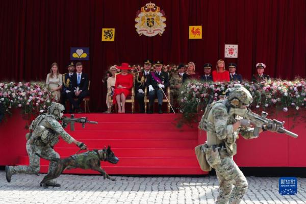 比利时举行阅兵式庆祝国庆日