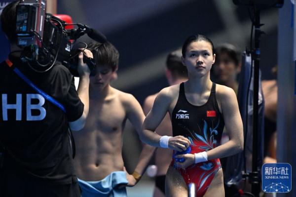 游泳世锦赛 | 朱子锋/林珊混双三米板夺冠 游泳世锦赛 | 朱子锋/林珊混双三米板夺冠