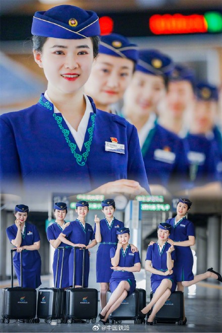 草原城际动车组乘务员换新装 草原城际动车组乘务员换新装