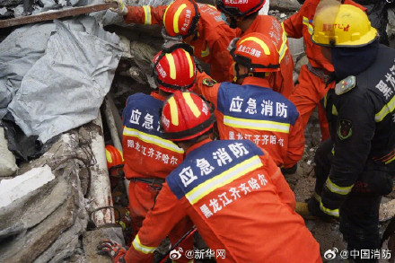 齐齐哈尔一中学坍塌事件已救出8人