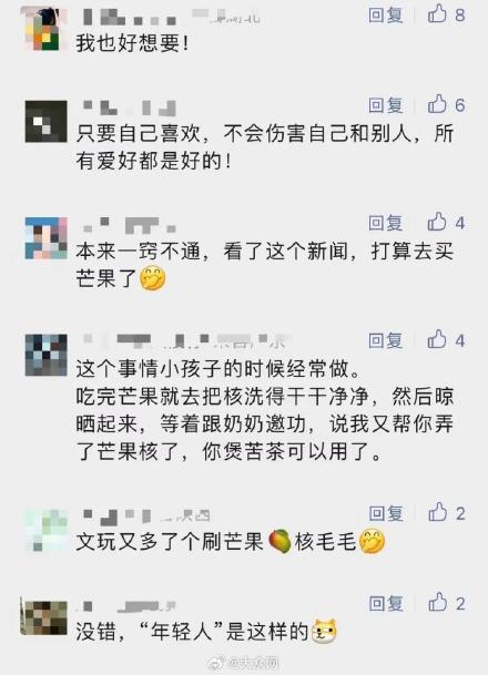 最近流行给芒果核梳毛?评论区亮了 最近流行给芒果核梳毛?评论区亮了