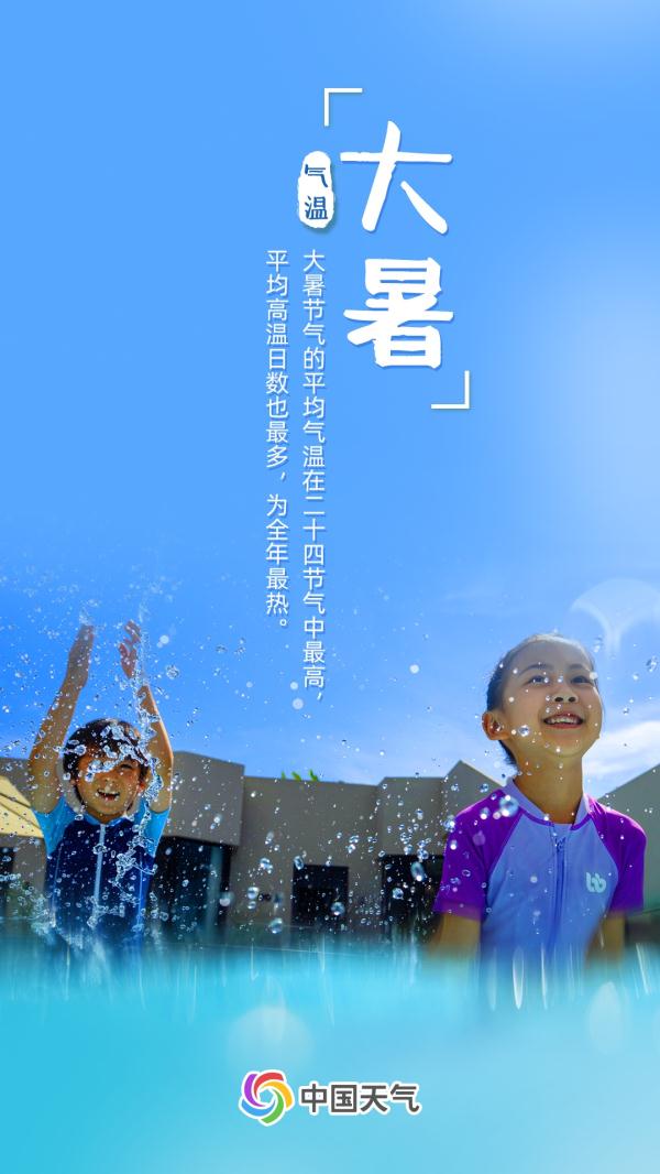 最热时段，全国近三分之一区域高温最大值出现在大暑