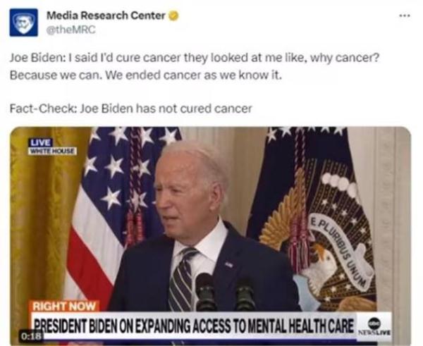 拜登称 “美国已终结我们所知道的癌症”，美媒：言论令人惊奇！