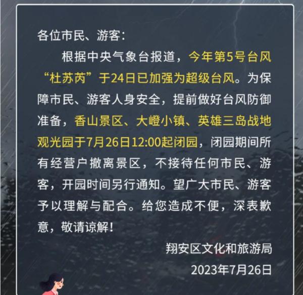 台风红色预警！厦门多个景区景点关闭！多趟航班取消、列车停运！