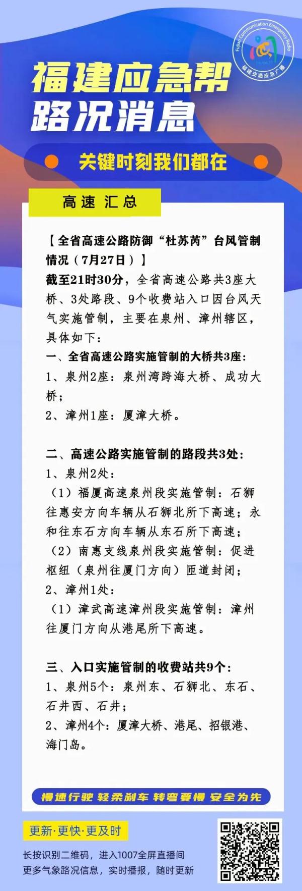 紧急通知！福建两地高速公路全封闭！