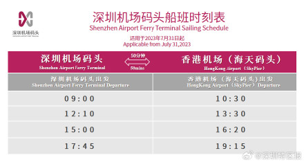 仅需50分钟!深圳机场码头⇋香港机场航线复航 仅需50分钟!深圳机场码头⇋香港机场航线复航