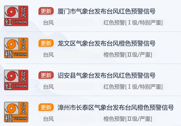 台风红色预警继续发布！“杜苏芮”上午将登陆！