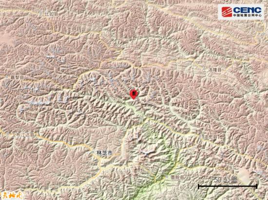 西藏林芝市波密县发生4.2级地震，震源深度10公里