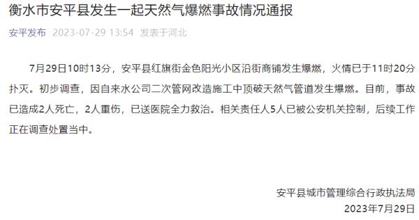突发!河北安平商铺爆燃,当地通报:2人死亡,2人重伤 突发!河北安平商铺爆燃,当地通报:2人死亡,2人重伤