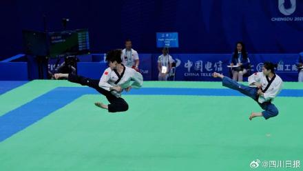 第13金！跆拳道混合双人品势中国队夺金