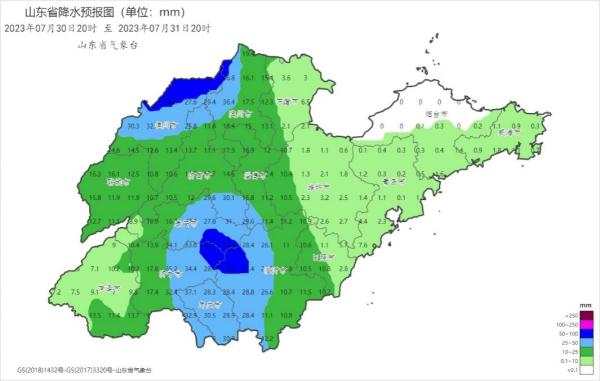 “杜苏芮”对山东影响减弱，31日白天降雨逐渐结束