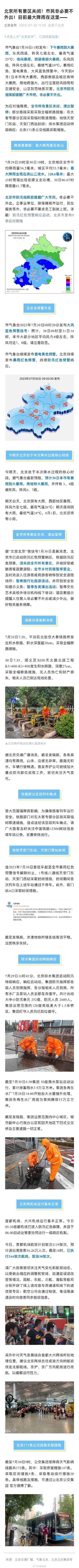 北京所有景区关闭！市民非必要不外出！目前最大降雨在这里——
