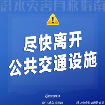 洪水灾害自救指南