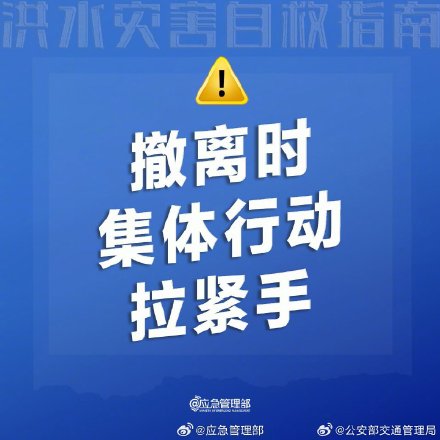 洪水灾害自救指南