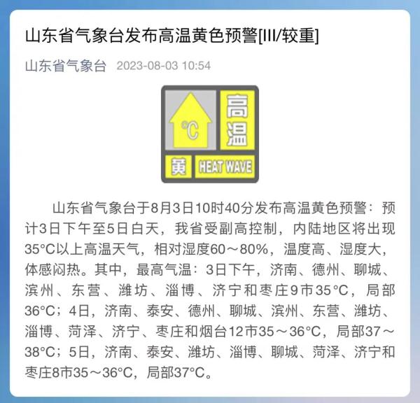热热热,山东发布高温黄色预警!台风“卡努”还影响山东吗?最新分析来了→ 热热热,山东发布高温黄色预警!台风“卡努”还影响山东吗?最新分析来了→