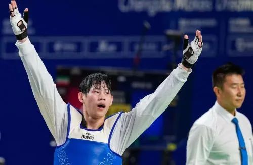 成都大运会跆拳道激战，中北大学学子孟明宽斩获一金一铜