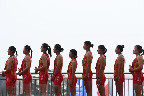 成都大运会|赛艇——女子八人单桨有舵手:中国队夺冠 成都大运会|赛艇——女子八人单桨有舵手:中国队夺冠