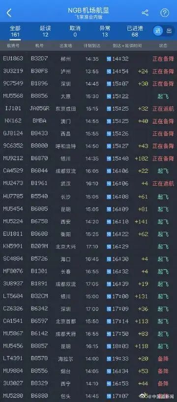 宁波机场一架飞机冲出跑道？官方回应！