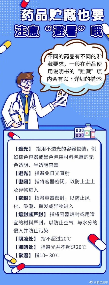 药品贮藏也要注意“避暑”哦！