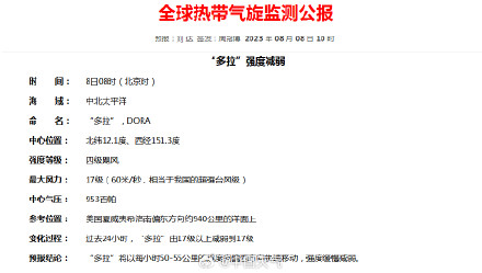 台风还能“进口”？四级飓风“多拉”或成为今年第9号台风