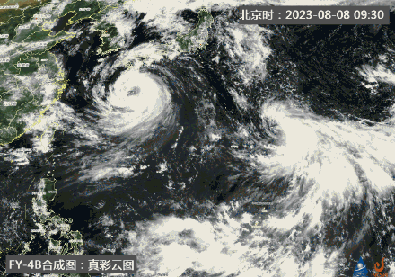 台风卡努和兰恩双台共舞