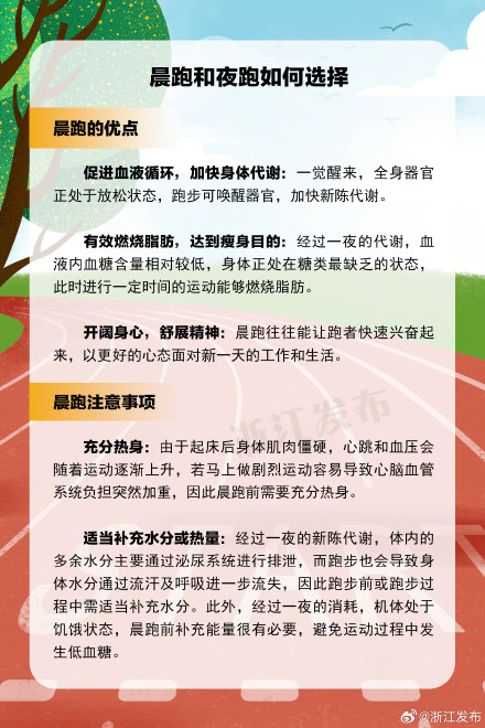 晨跑夜跑怎么选?这些跑步小知识助力你跑得健康 晨跑夜跑怎么选?这些跑步小知识助力你跑得健康