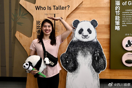 梦幻联动!张雨霏如愿见到熊猫花花 梦幻联动!张雨霏如愿见到熊猫花花