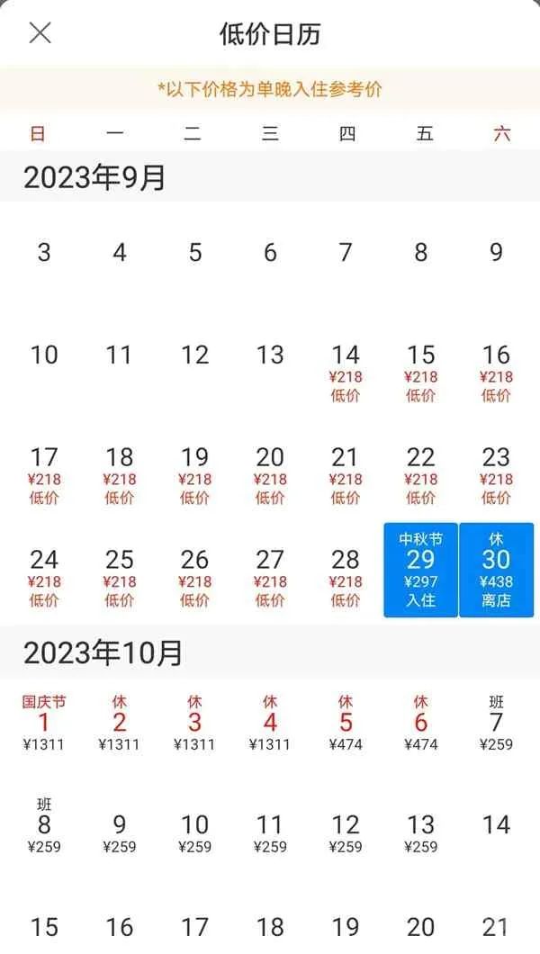 200元飙到1300元！多地经济型酒店国庆期间价格破千