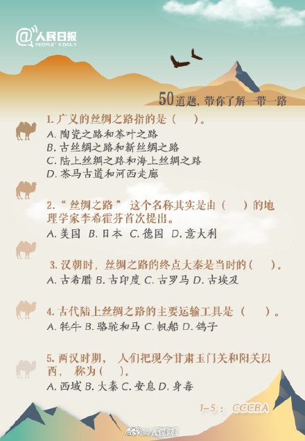 长知识！50题认识一带一路