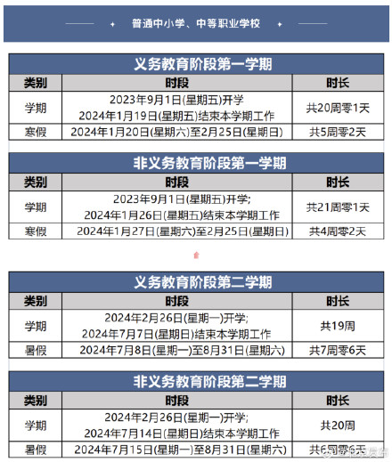 新学年开学、寒暑假时间确定！北京中小学最新校历发布