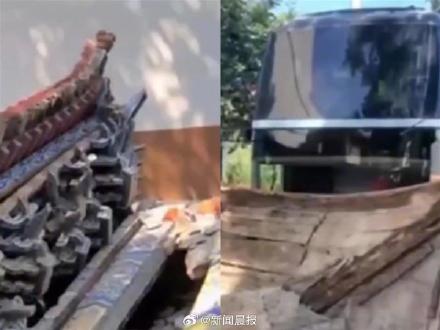 景区回应蓝田猿人遗址门楼被大巴撞毁:仿古建筑非文物 景区回应蓝田猿人遗址门楼被大巴撞毁:仿古建筑非文物