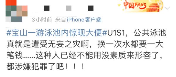 上海一泳池惊现大便，工作人员捞出粪便后竟……网友炸了