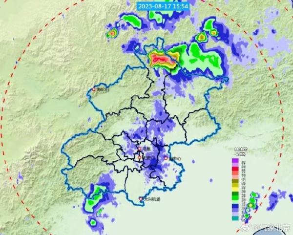 注意！北京市4区或将出现大于30毫米短时强降水