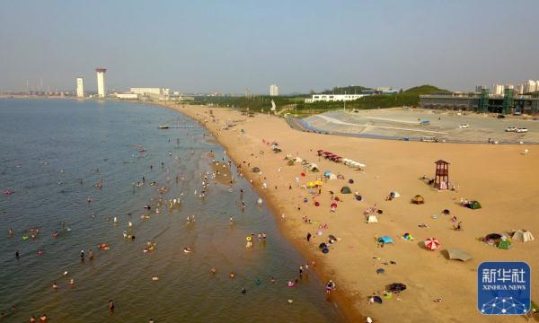 山东莱州三山岛往日尾矿场今成风景区