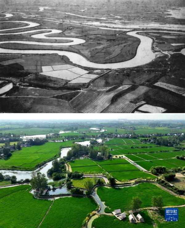 新老照片感受淠史杭灌区发展之变 新老照片感受淠史杭灌区发展之变
