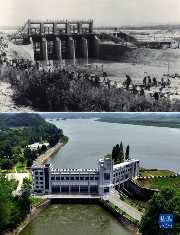 新老照片感受淠史杭灌区发展之变 新老照片感受淠史杭灌区发展之变