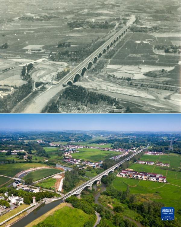 新老照片感受淠史杭灌区发展之变 新老照片感受淠史杭灌区发展之变