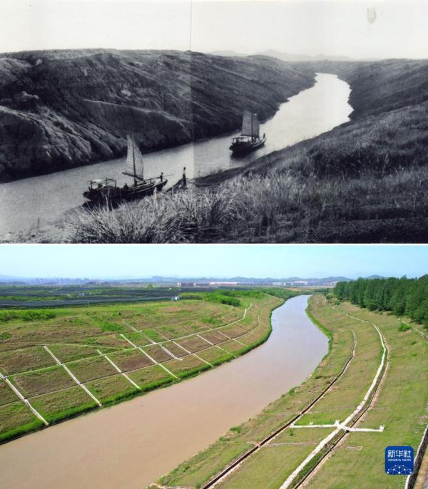 新老照片感受淠史杭灌区发展之变 新老照片感受淠史杭灌区发展之变