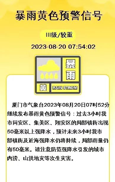 厦门刚刚连发预警!四级应急响应!