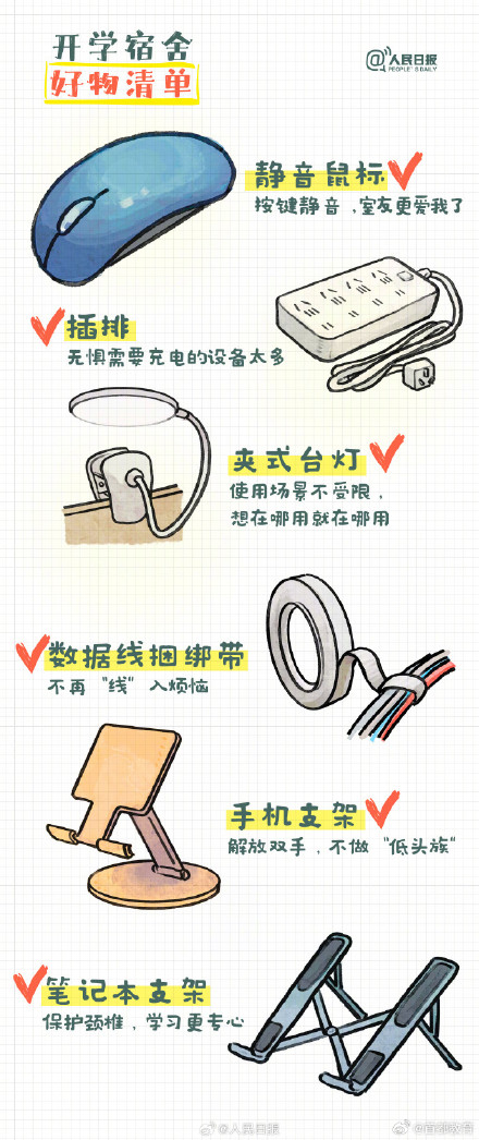 一人一个宿舍必备好物 一人一个宿舍必备好物