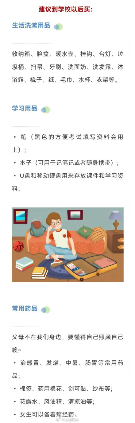 最全!大一新生报到必看清单,速速收藏! 最全!大一新生报到必看清单,速速收藏!