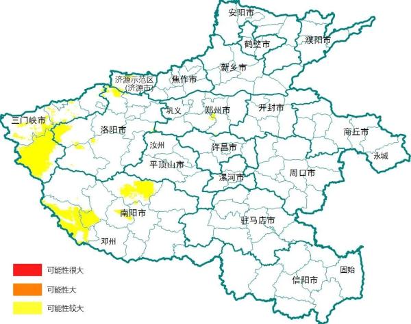 豫北、豫西或发生崩塌、滑坡、泥石流 河南发布区域地质灾害黄色风险预警