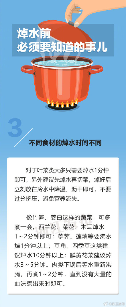 食物焯水时,这些事儿要注意! 食物焯水时,这些事儿要注意!