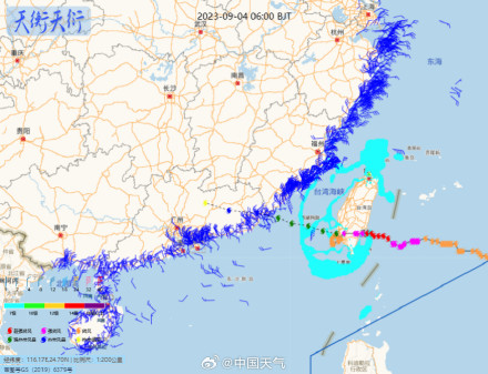 台风海葵已影响福建 风雨渐起